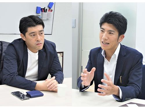 竹尾昌大社長（左）/山田大樹ＣＥＯ（右）